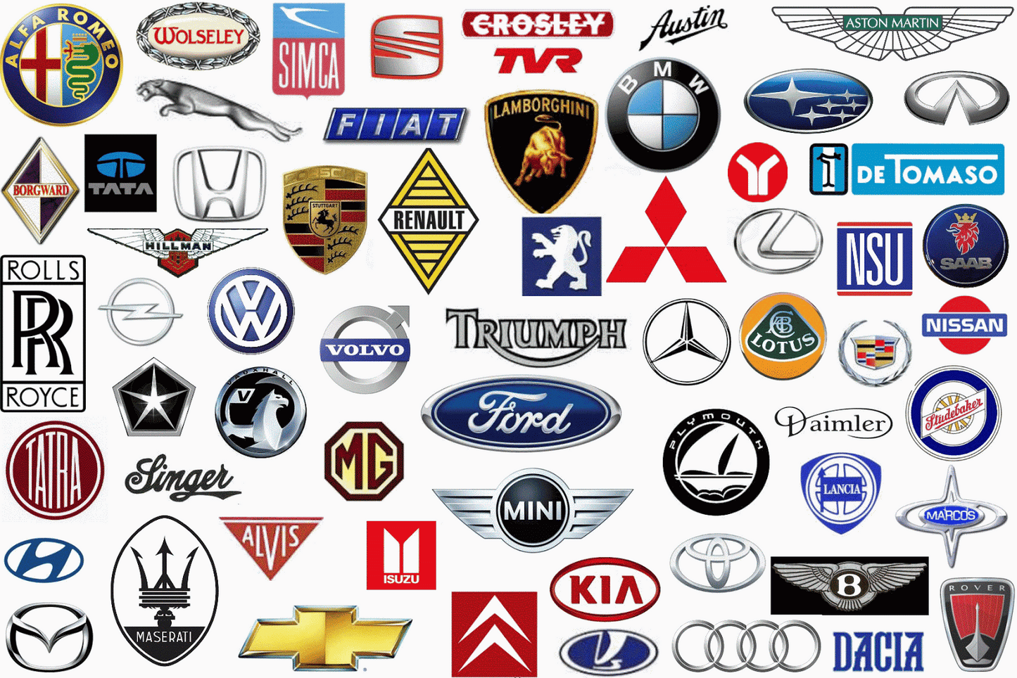 Car Brands Customizable Keychains